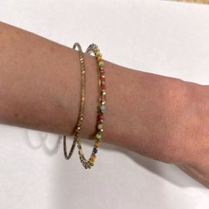 Set of two gold bangle bracelets